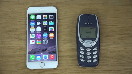 iphone 6 vs. Nokia 3310 - Кой е по-бърз?