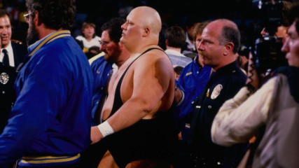 King Kong Bundy makes his entrance at WrestleMania 2