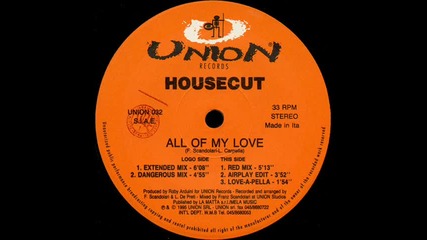 Housecut - All Of My Love (airplay Edit)