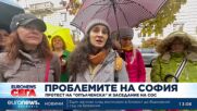 Протестиращи от "Опълченска" закопчаха джипа на Васил Терзиев с белезници