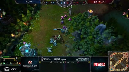 Game Ninja: Lol 1vs1 Abro vs justaluckk