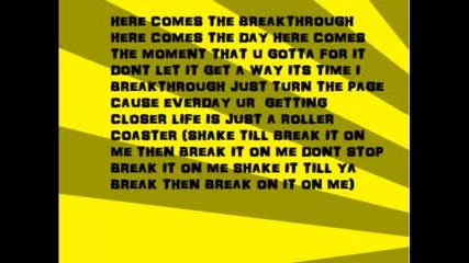 Lemonade Mouth-breakthrough-lyrics on screen