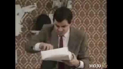 mr bean painting his house