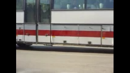 Setra излиза от автогара Плевен
