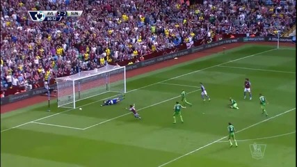 Астън Вила - Съндърланд 2:2, Висша лига, 4-и кръг
