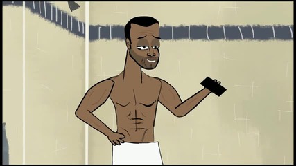 Mel Gibson phone call rant to Old Spice guy [animated]