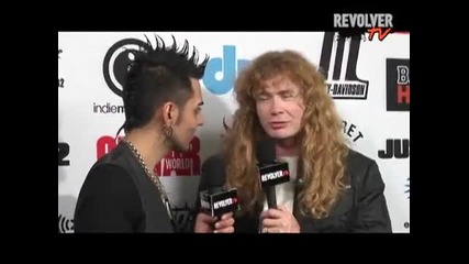 Dave Mustaine backstage at Revolver Golden Gods 