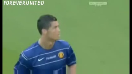 Загрявката на Кристиано Роналдо преди мача със Барселона