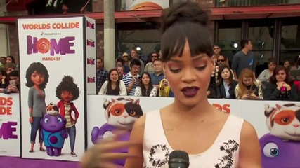 Rihanna Talks About Friends and 'Home' At Premiere