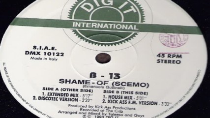 B-13 - Shame-of ( Scemo ) ( Discotec Version ) ( Eurodance 1993 )