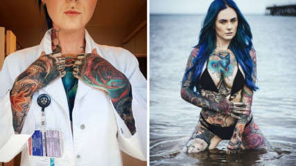 Най-татуираният лекар в света - секси мацка от сънищата на всеки мъж