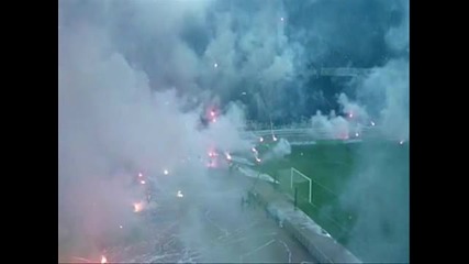 Panathinaikos - Gate 13 атмосферата на стадиона 