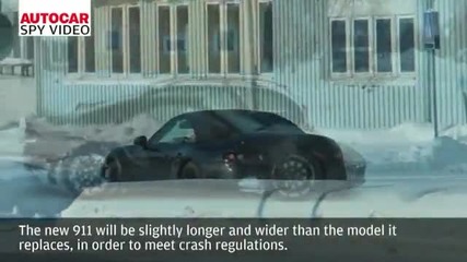 Porsche 911 spy video by autocar.co.uk 