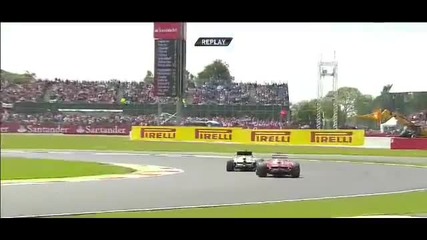F1 Гран при на Великобритания 2012 - грандиозната битка между Hamilton и Alonso [hd]