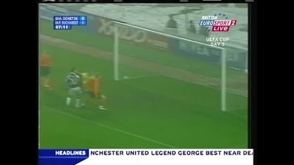 2005 Shakhtar Donetsk (ukraine) 0 -rapid Bucharest (romania) 1