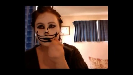 Trollface Face paint tutorial for Halloween
