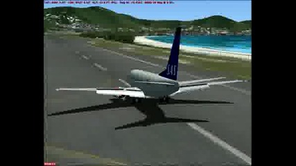 Fsx Boeing 737 - 600 Good Landing At Tncm