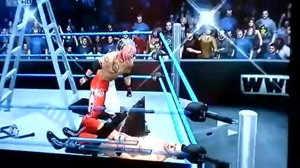 Smackdown vs Raw 2011 Demo The Miz falls through 2 Tables. 