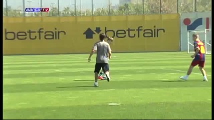 Fc Barcelona - Justin Bieber sentrena amb el Bar