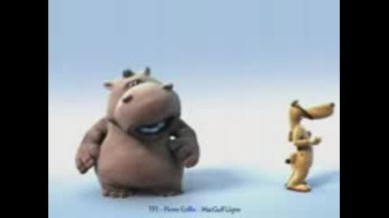edno smeshno hipopotam4e i sushto taka i smeshno ku4e :d 