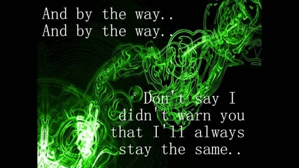 Hinder By the way lyrics