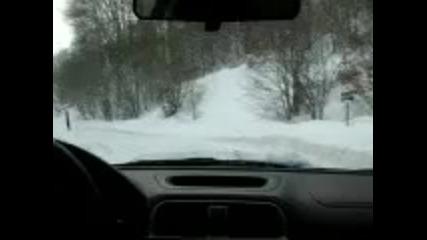 Subaru Impreza Sti snow drift