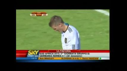 World Cup 2010 Германия - Сърбия 0 - 1 Най - важните моменти 