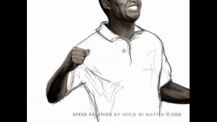 Tiger Woods - Speed Painting By Nico Di Mattia