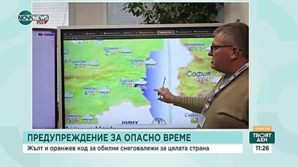 Предупреждение за опасно време за цялата страна