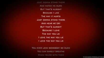 Текст на песнета Eminem Ft. Rihanna - Love The Way You Lie 