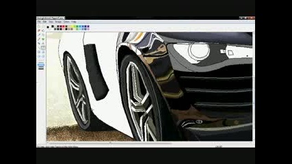 Рисуване На Audi R8 Със Paint