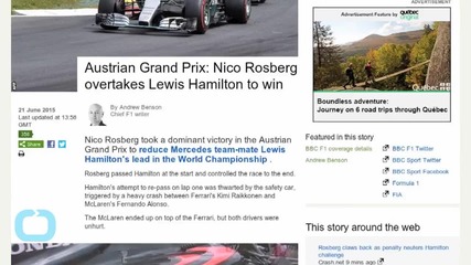 Nico Rosberg Has Dominant Victory in Austrian Grand Prix