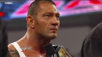 Raw 22/03/10 Джон Сина напада Батиста и пребива бодигардовете му! 