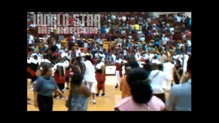 Chris Brown Gets Challenged At The Ludacris Celebrity Basketball Game By A Little Guy! (does A Flip)