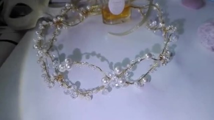 Диадема с кристали и перли- Always Golden от Absoluterose.com