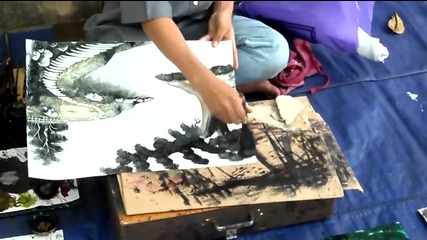 Страхотна рисунка с водни бои!