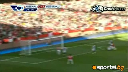 Срамна загуба на Арсенал от новака Уест бромич с 2:3 ! 