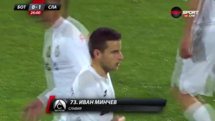 Далечен удар на Минчев даде аванс на Славия