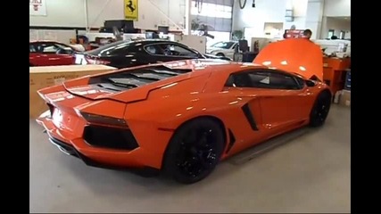 Orange Lamborghini Lp 700-4 Aventador