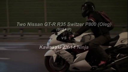 Nissan Gtr vs Kawasaki Zx-14