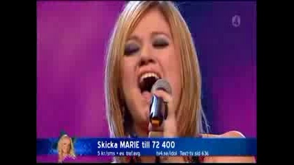 Kelly Clarkson Because of You Live Acoustic Version Swedish Idol 2007 