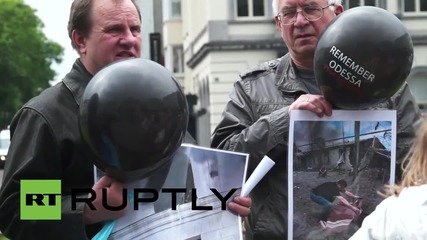 Belgium: Activists picket EU Parliament over Odessa massacre