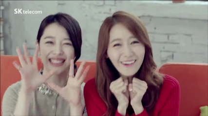 Exo [sktelecom #1] with Yoona (snsd) and Sulli (fx)