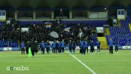 700 сини фенове правят супер шоу на стадион Георги Аспарухов 