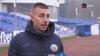 Иван Коконов и Мартин Сораков преди двубоя с Ловеч