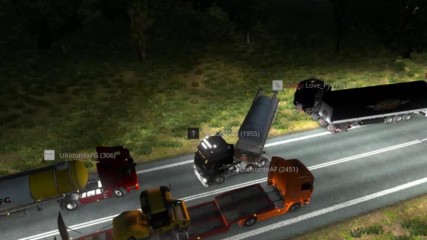 Euro truck simulator 2 Multiplayer #6 Идиоти по пътя 1-ва Част!