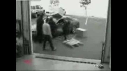 Forklift Slams Into New Car