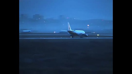 Airbus A300 landing at Sofia airport