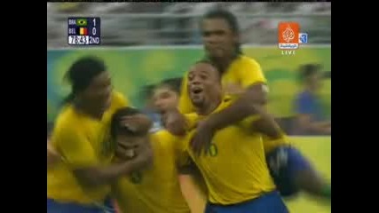 07.08 Бразилия - Белгия 1:0 Ернандеш гол Олимпийски игри Пекин 2008