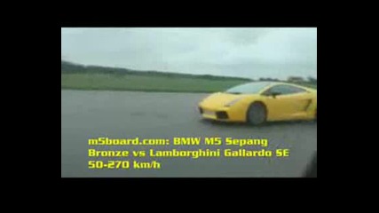 Lamborghini Gallardo Se vs Bmw M5 E60 50 - 270 kmh
